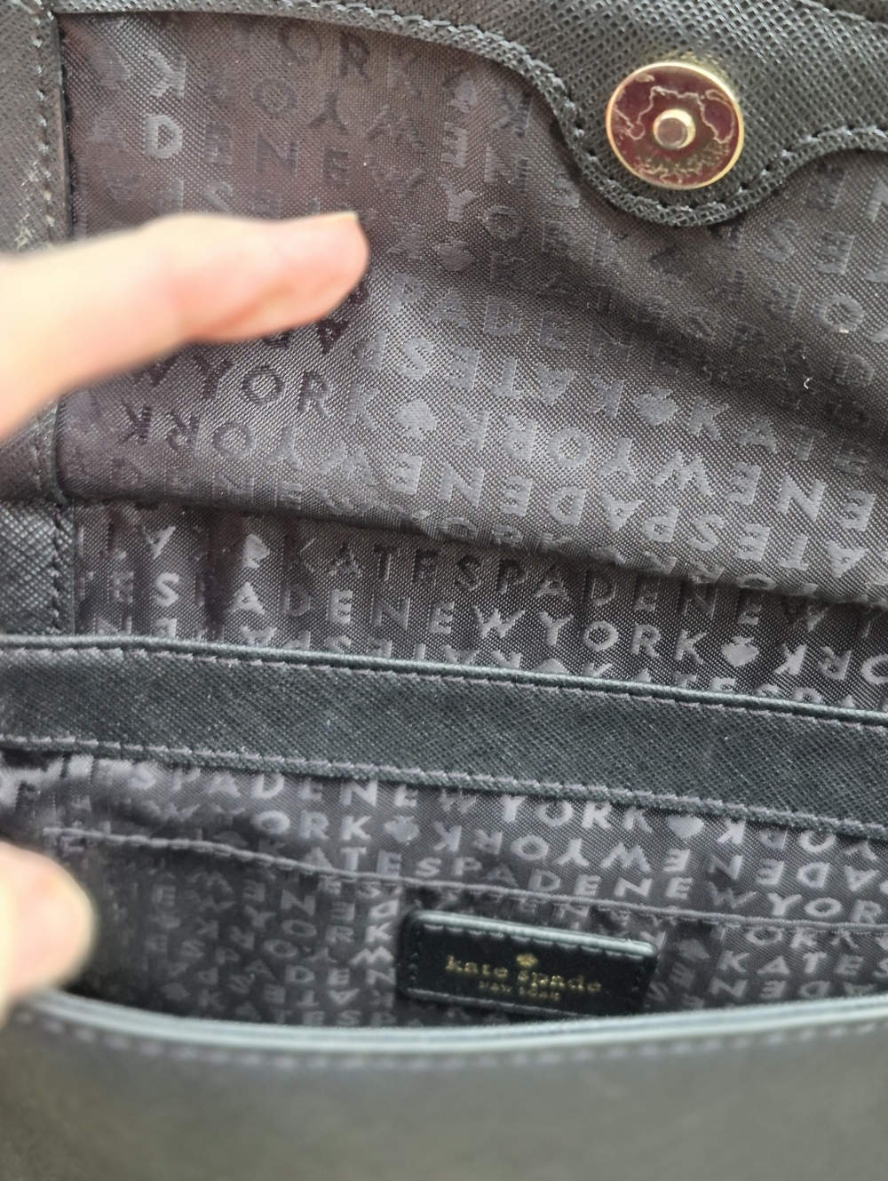Kate Spade Laurel Way Mini Alisanne Black Leather Crossbody Bag / Purse - Picture 11 of 16